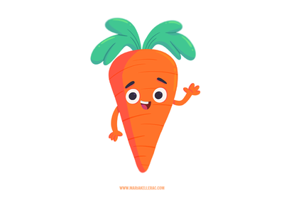 Carrot kidlitart procreate vegetables cute design character mexico car.png