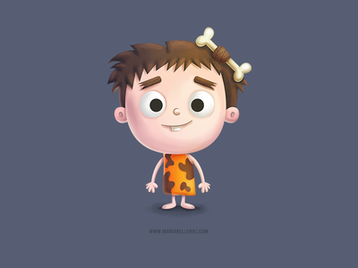 Caveman children kids little cavernicola caveman illustration mexico.png