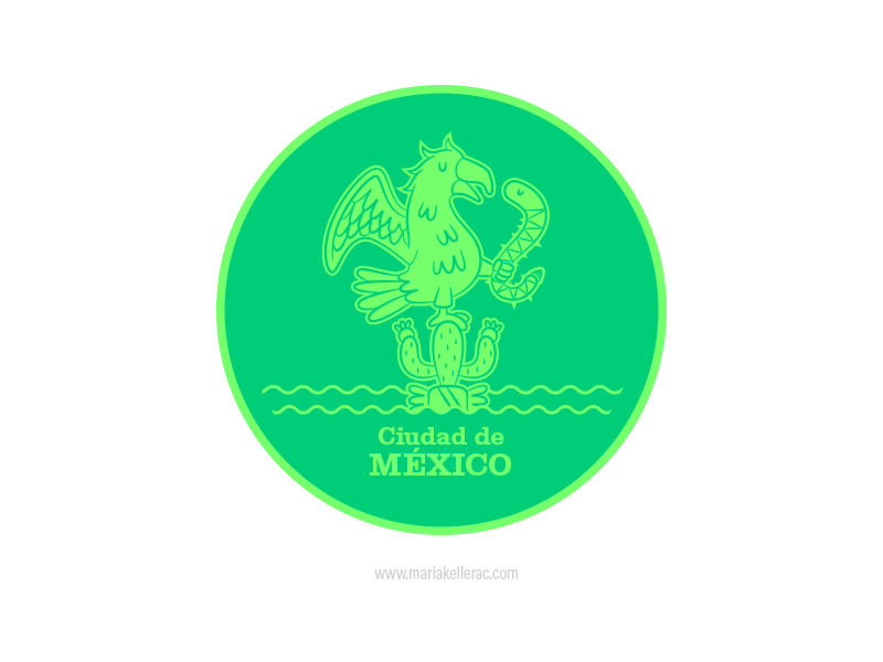 CDMX Sticker nopal warmup cute cartoon illustration vector snake eagle.png