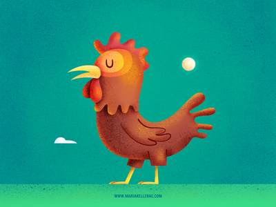 Chicken ilustracion procreate gallina chicken mexico children characte.png