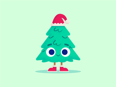 Christmas Tree design vector xmas cute navidad tree christmas characte.png