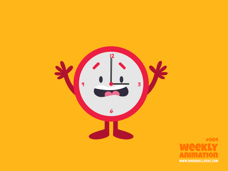 Clock characters illustration animation mexico reloj tiempo time clock.gif