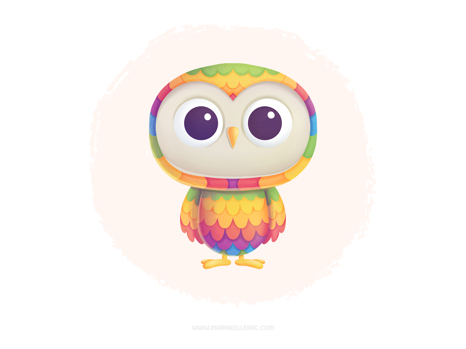 Colors にじ owl kidlitart cute character illustration procreate children.png