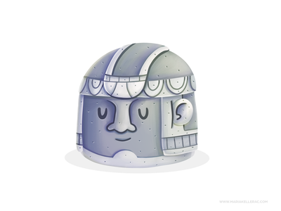 Colossal head cute character mexico history education children kids co.png