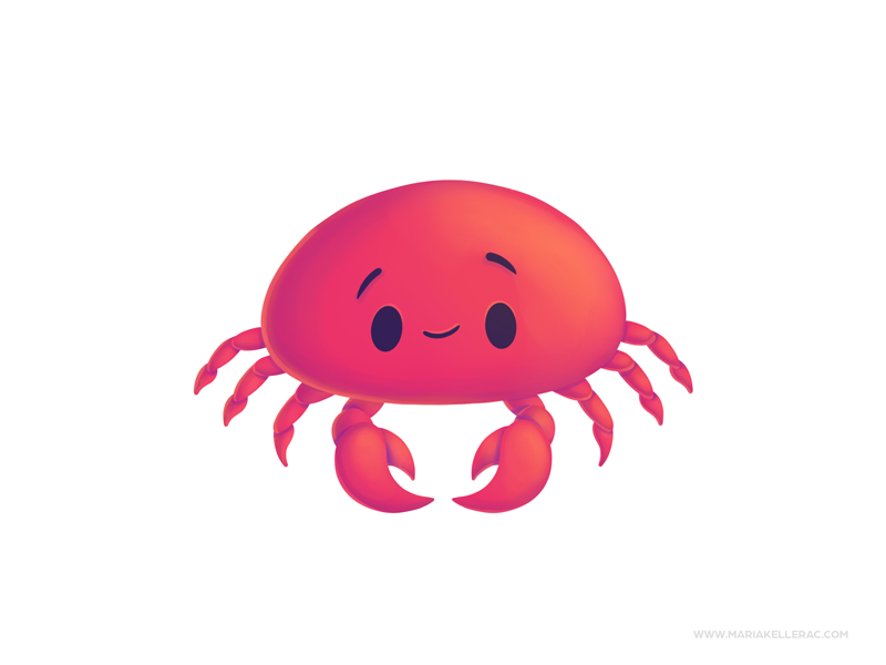 Crab cangrejo crab ilustracion character children kidlitart cute carto.png