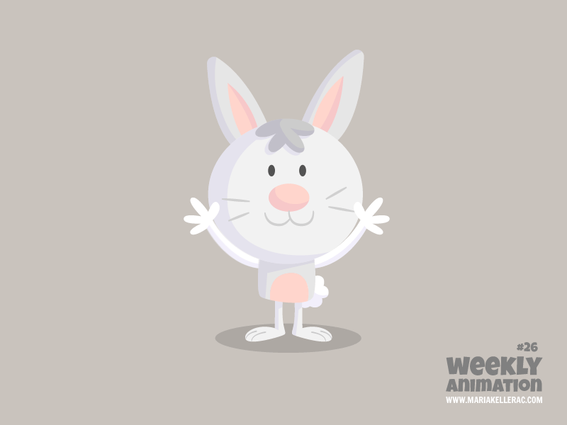Dancing rabbit dance children kids happy dancing rabbit animation anim.gif