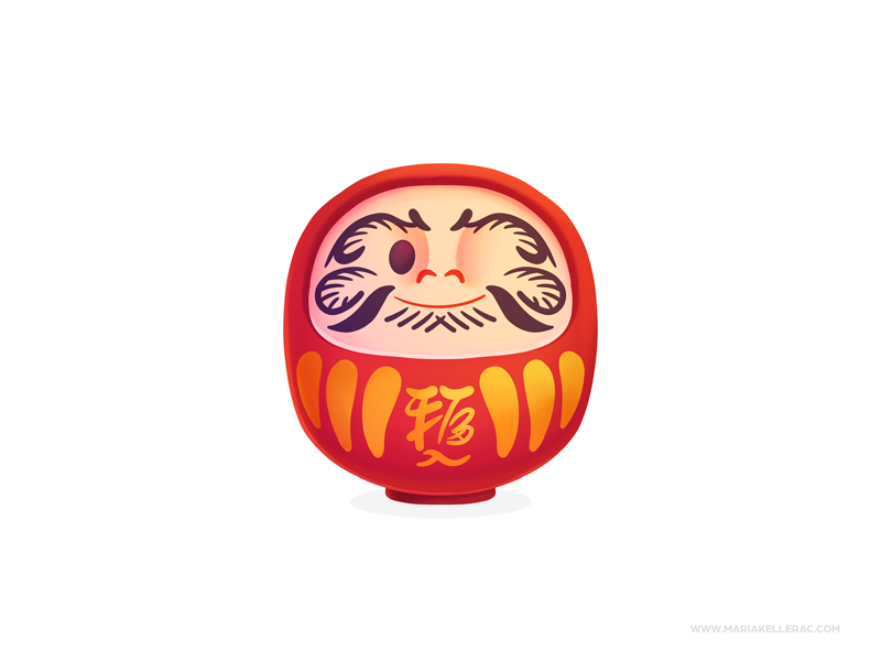 Daruma cute kids japanese culture japan characters cartoon kidlitart c.png