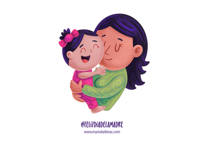 Dia de la madre cute cartoon childre kids baby kidlitartist kidlitart.png