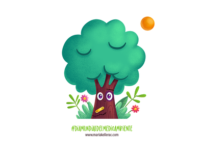Dia Mundial del Medio Ambiente kidlitartist ipadart procreate tree env.png