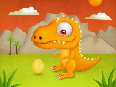 Dinosaur Mom cartoon dinosaur mexico digital art.jpg