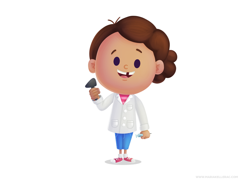 Doctor Girl kidlitart cute children procreate carreers dreams doctor m.png