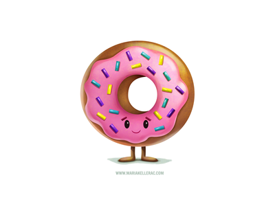 Donut sweet colorful smile donas cartoon character mexico donut.png