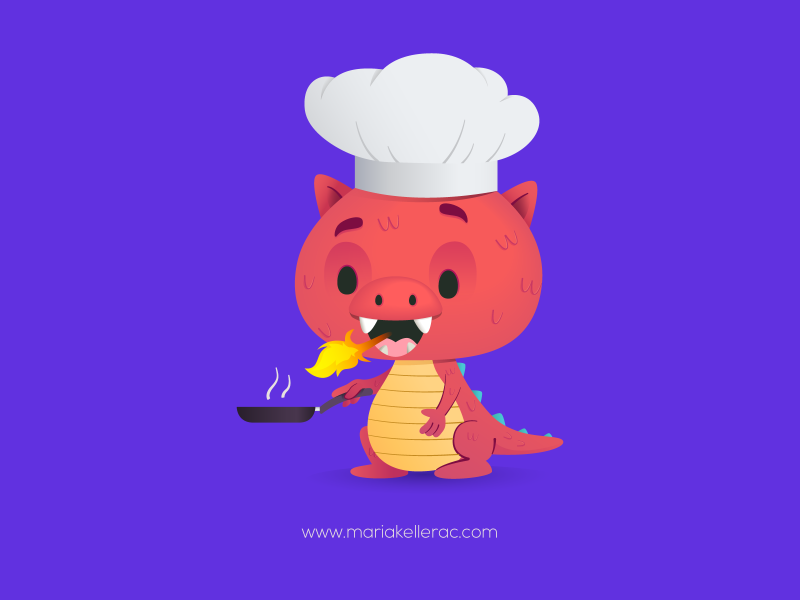 Dragon vector fire cocina cooking dragon children ilustracion characte.png