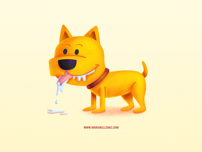 Drooling dog kids illustrator procreate cartoon kidlitart cute droolin.png