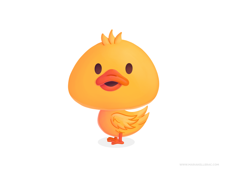 Duck procreate pato clean mascot character duck kidlitart children cut.png