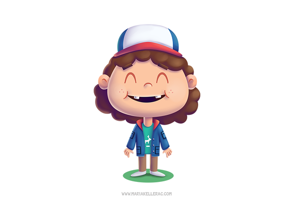 Dustin netflix cartoon dustin illustration character mexico stranger t.png