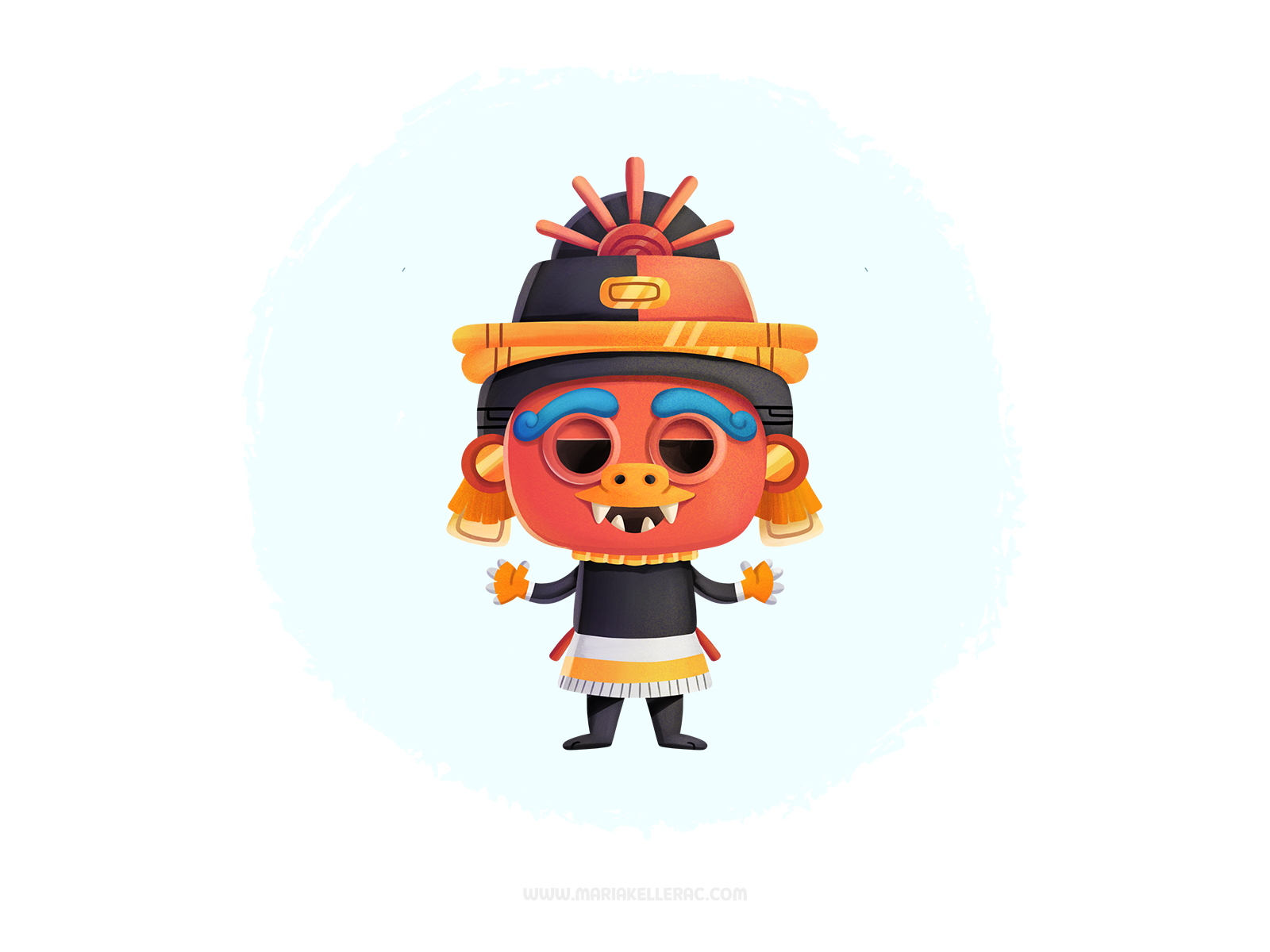 Ehecatl deity cartoon procreate children history aztec wind ehecatl il.png
