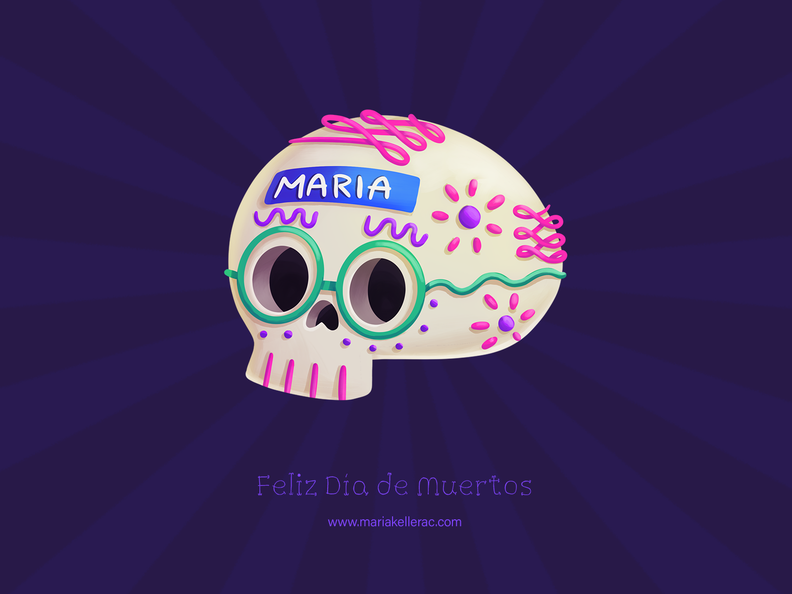 Feliz dia de muertos character kawaii candy 2020 illustration procreat.png