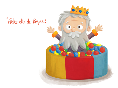 Feliz día de Reyes kings reyes magos presents kids children ballpit me.png