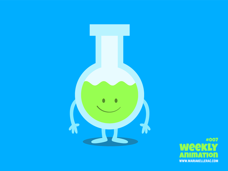 Flask mexico animacion animation ciencia science quimica chemistry mat.gif