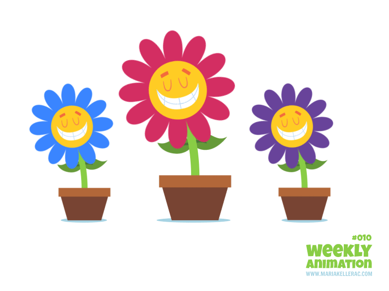 Flowers feliz happy mexico animacion animation flowers.gif