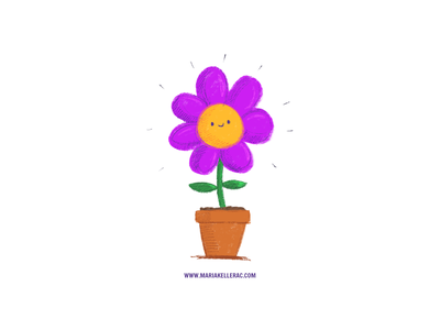 Flower kids ipad procreate nature flower character children cute illus.png
