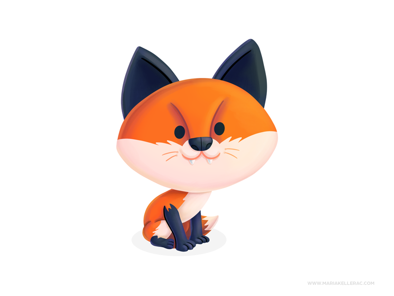 Fox orange animal zorro fox procreate characters kidlitart cute childr.png