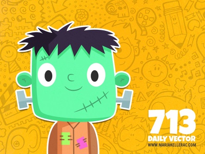 Frankie kids monster franky frankenstein characters cartoons illustrat.jpg