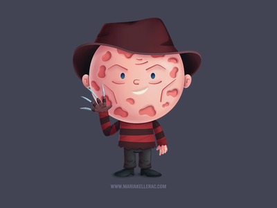 Freddy Krueger blades cute scary movies horror mexico villians fanart..png