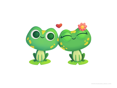 Frog couple couple procreate dailyart love kidlitart ranas children ch.png