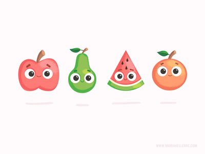 Fruits baby characters cute mexico illustration kids orange watermelon.png