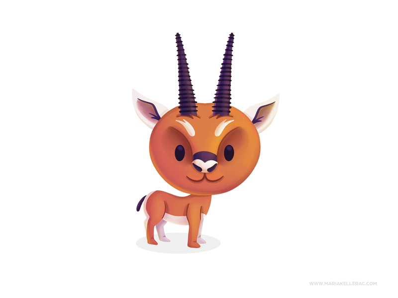 Gazelle gazela kidlitart ilustracion procreate kids cartoon cute chara.png