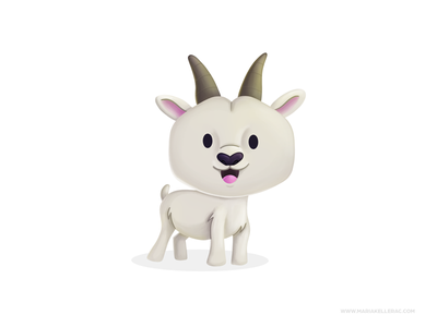 Goat little illustration kids character cartoon kidlitart children cut.png