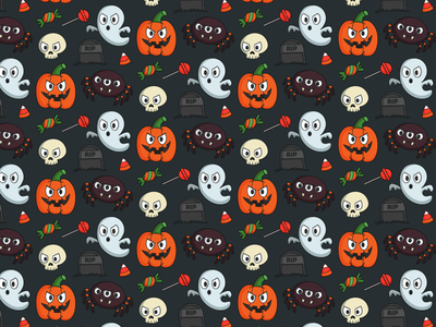 Halloween Pattern 2014 halloween pattern spooky scary characters ghost.png