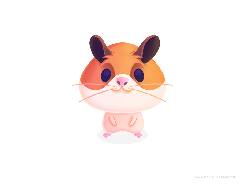 Hamster cutesy little friend pet hamster character ilustracion procrea.png