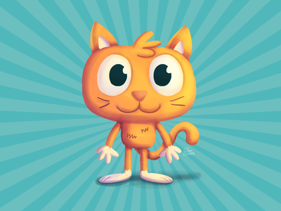 Happy cat cartoon illustration cat mexico gato caricatura character.png