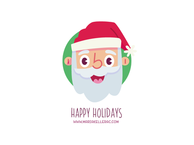 Happy Holidays christmas cute vector illustration mexico claus santa h.png