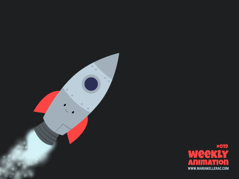 Happy rocket little cute children kids happy smoke cohete rocket anima.gif