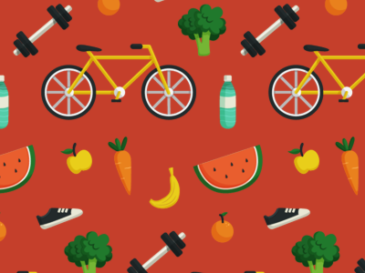 Healthy Pattern health sport vegetables fruit salud.png