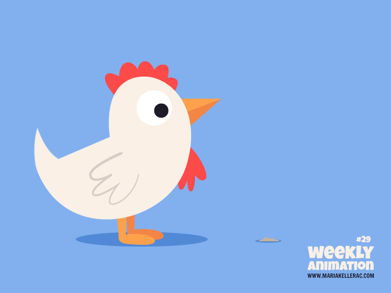 Hen animacion animation eat gallina hen mexico.gif