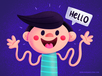 Hello! hola hello ilustracion character cute children cartoon illustra.png