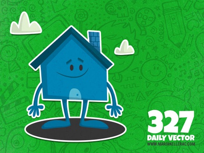 Home sweet home mexico cute casa azul blue vector children kids charac.jpg