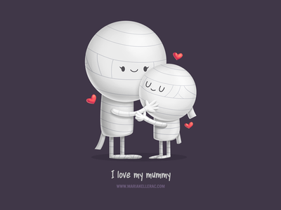 I love my mummy halloween baby mexico illustration children kids mummi.png