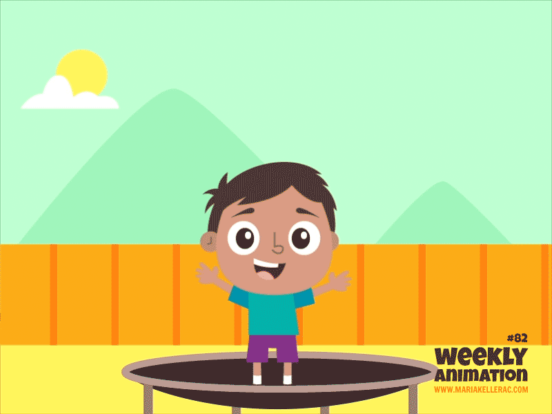 Jump! character cartoon boy mexico animacion animation cute mountains.gif