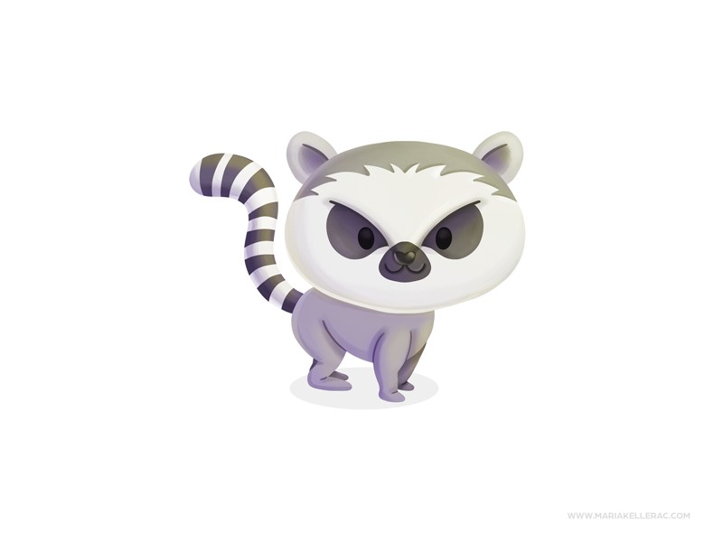 Lemur character design mascot procreate animal lemur children cartoon.png