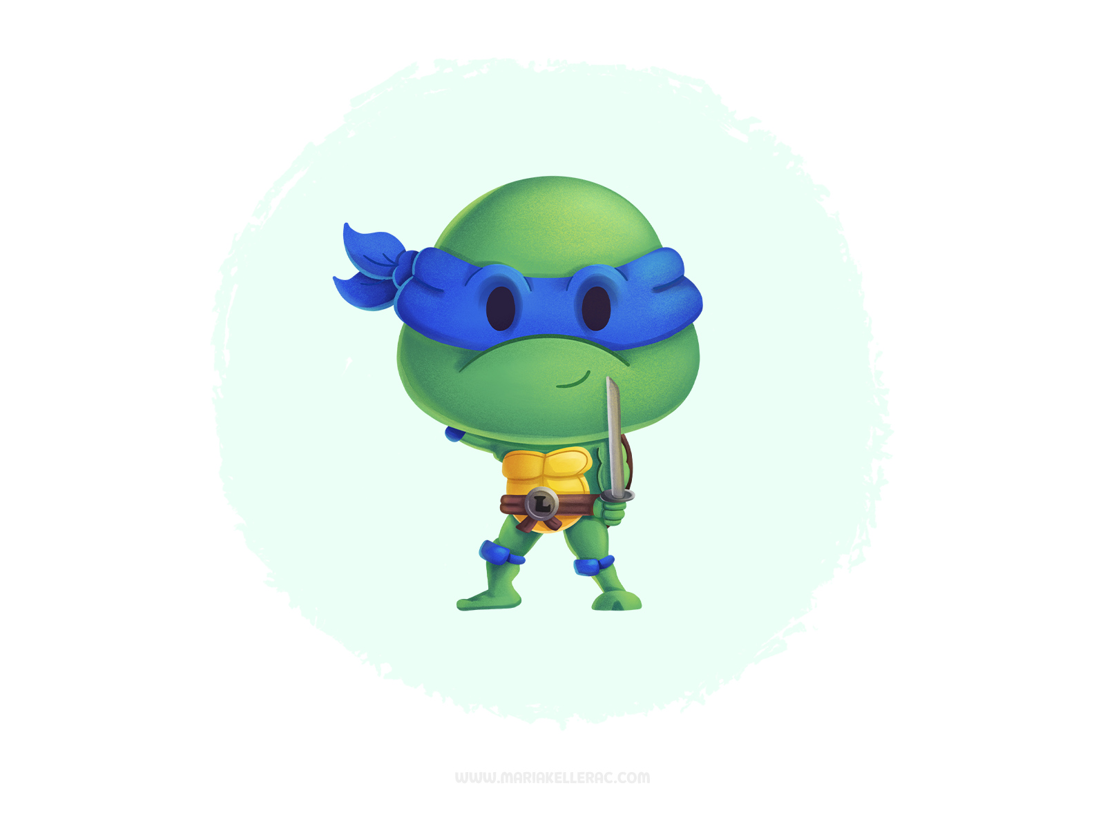 Leonardo Fanart cartoon ilustracion procreate kids kidlitart ninja tur.png