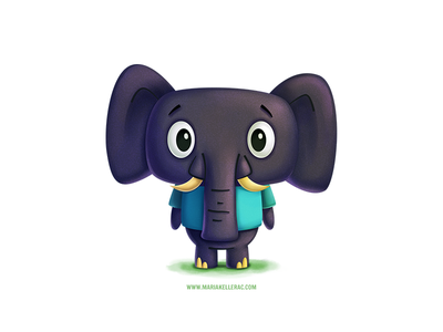 Little elephant mexico character illustration children kids elefante e.png