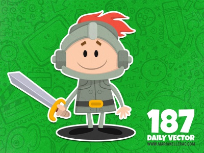 Little knight cartoon happy cute knight medieval mexico doodles.jpg