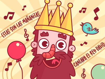 Mañanitas king cumpleanos birthday mananitas reydavid illustration kid.png