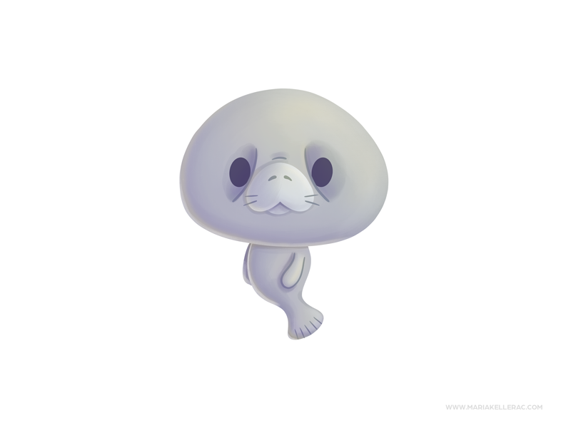 Manatee sea ocean cute character ilustracion children procreate kidlit.png